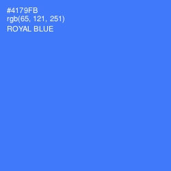 #4179FB - Royal Blue Color Image