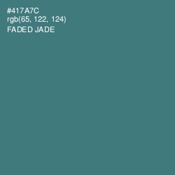 #417A7C - Faded Jade Color Image