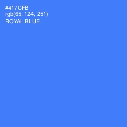 #417CFB - Royal Blue Color Image