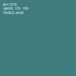#417D7E - Faded Jade Color Image