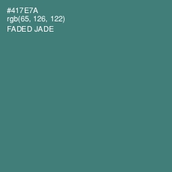 #417E7A - Faded Jade Color Image