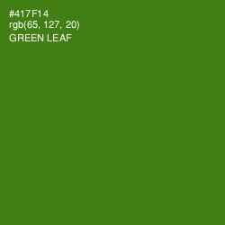 #417F14 - Green Leaf Color Image