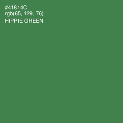 #41814C - Hippie Green Color Image