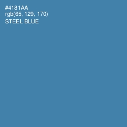 #4181AA - Steel Blue Color Image