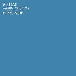 #4183AB - Steel Blue Color Image