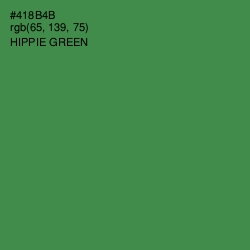 #418B4B - Hippie Green Color Image