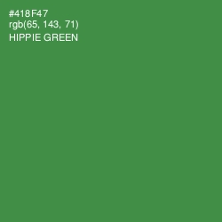 #418F47 - Hippie Green Color Image