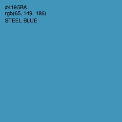 #4195BA - Steel Blue Color Image