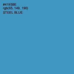 #4195BE - Steel Blue Color Image