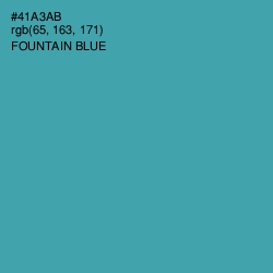 #41A3AB - Fountain Blue Color Image