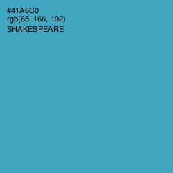 #41A6C0 - Shakespeare Color Image