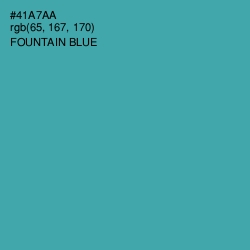 #41A7AA - Fountain Blue Color Image
