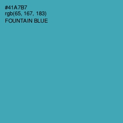 #41A7B7 - Fountain Blue Color Image