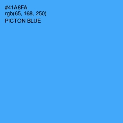 #41A8FA - Picton Blue Color Image