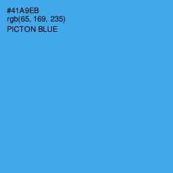 #41A9EB - Picton Blue Color Image