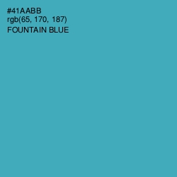 #41AABB - Fountain Blue Color Image