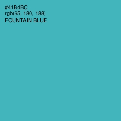 #41B4BC - Fountain Blue Color Image