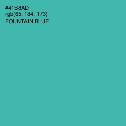 #41B8AD - Fountain Blue Color Image