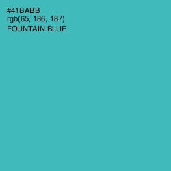 #41BABB - Fountain Blue Color Image