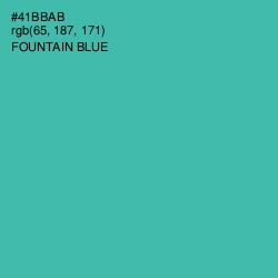 #41BBAB - Fountain Blue Color Image