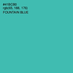 #41BCB0 - Fountain Blue Color Image