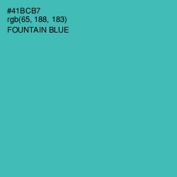 #41BCB7 - Fountain Blue Color Image