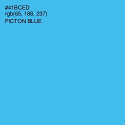 #41BCED - Picton Blue Color Image