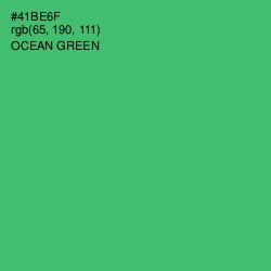 #41BE6F - Ocean Green Color Image
