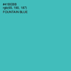 #41BEBB - Fountain Blue Color Image