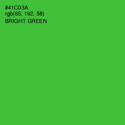 #41C03A - Bright Green Color Image