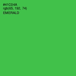 #41C04A - Emerald Color Image