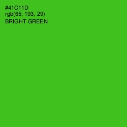 #41C11D - Bright Green Color Image