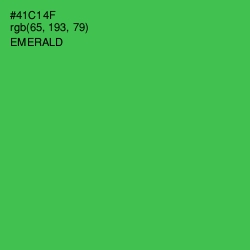 #41C14F - Emerald Color Image