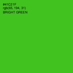 #41C21F - Bright Green Color Image