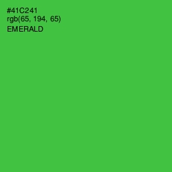 #41C241 - Emerald Color Image