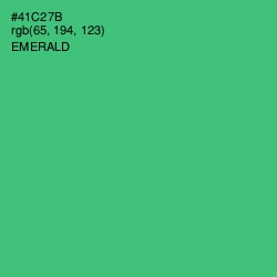 #41C27B - Emerald Color Image