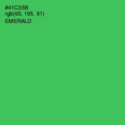 #41C35B - Emerald Color Image