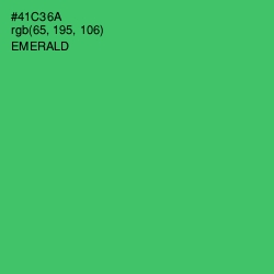 #41C36A - Emerald Color Image