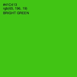 #41C413 - Bright Green Color Image