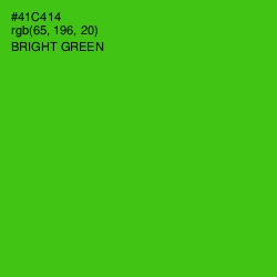 #41C414 - Bright Green Color Image