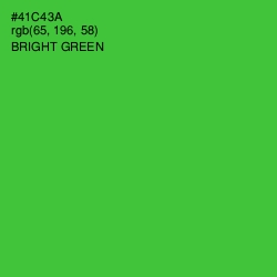 #41C43A - Bright Green Color Image