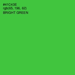 #41C43E - Bright Green Color Image