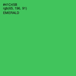 #41C45B - Emerald Color Image