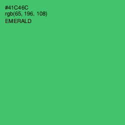#41C46C - Emerald Color Image