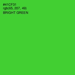 #41CF31 - Bright Green Color Image