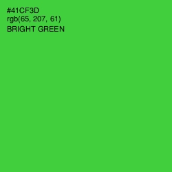 #41CF3D - Bright Green Color Image