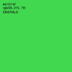 #41D74F - Emerald Color Image