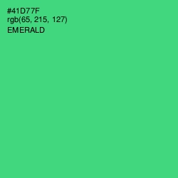 #41D77F - Emerald Color Image