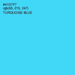 #41D7F7 - Turquoise Blue Color Image