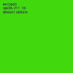 #41D90D - Bright Green Color Image